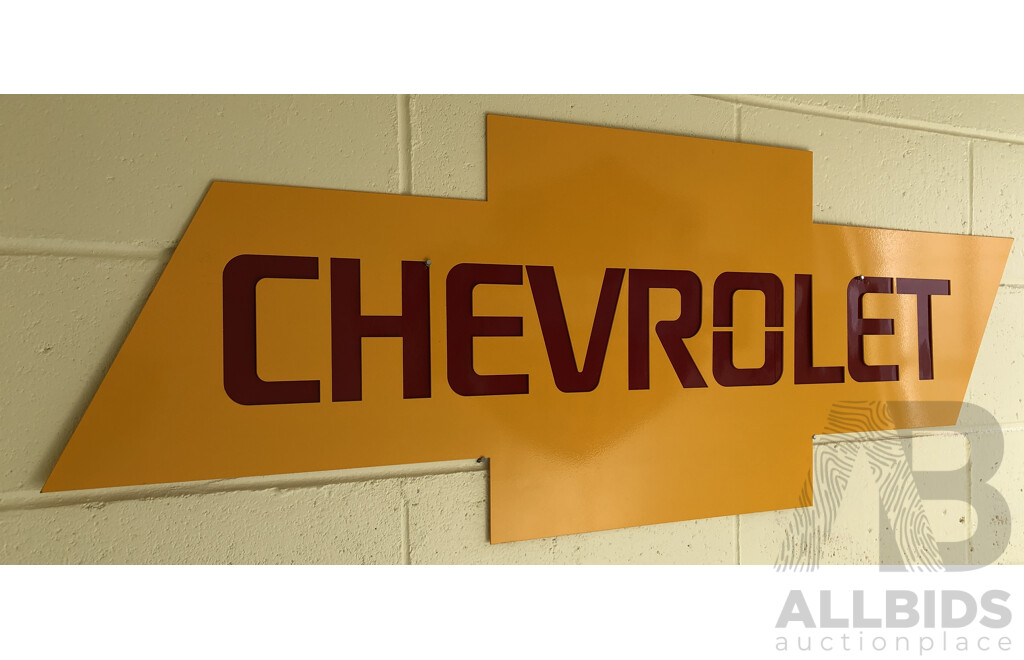 Pierced Metal Chevrolet Wall Plaque