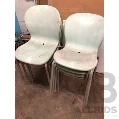 Molded Poly Chairs - Lot of Eight