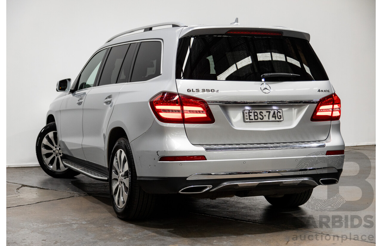 04/2016 Mercedes-Benz GLS350D 4MATIC (AWD) X166 4D Wagon Iridium Silver Metallic Turbo Diesel 3.0L - 7 Seats