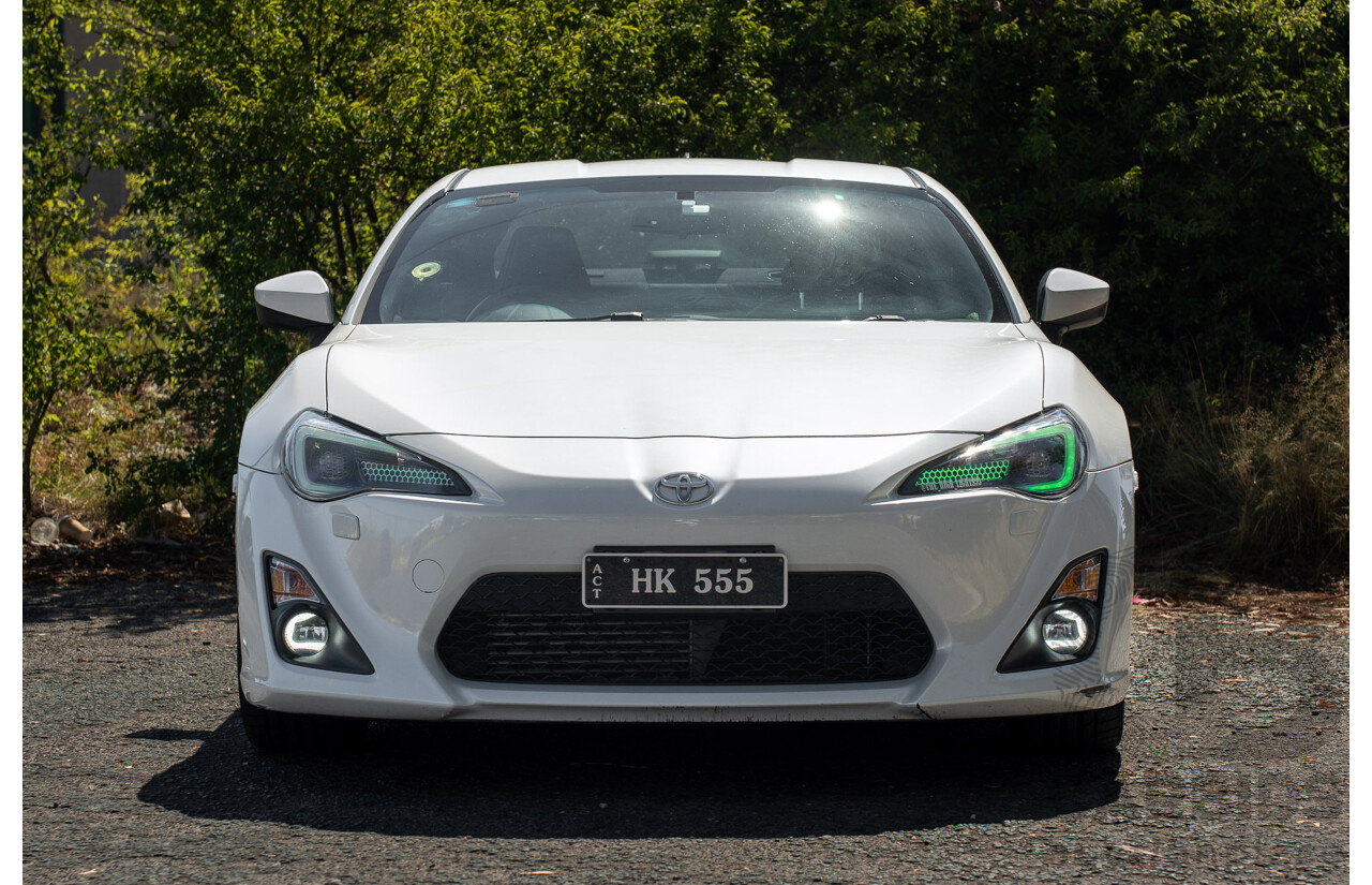 5/2013 Toyota 86 GTS ZN6 2d Coupe Pegasus White Metallic HKS Supercharged 2.0L - Modified