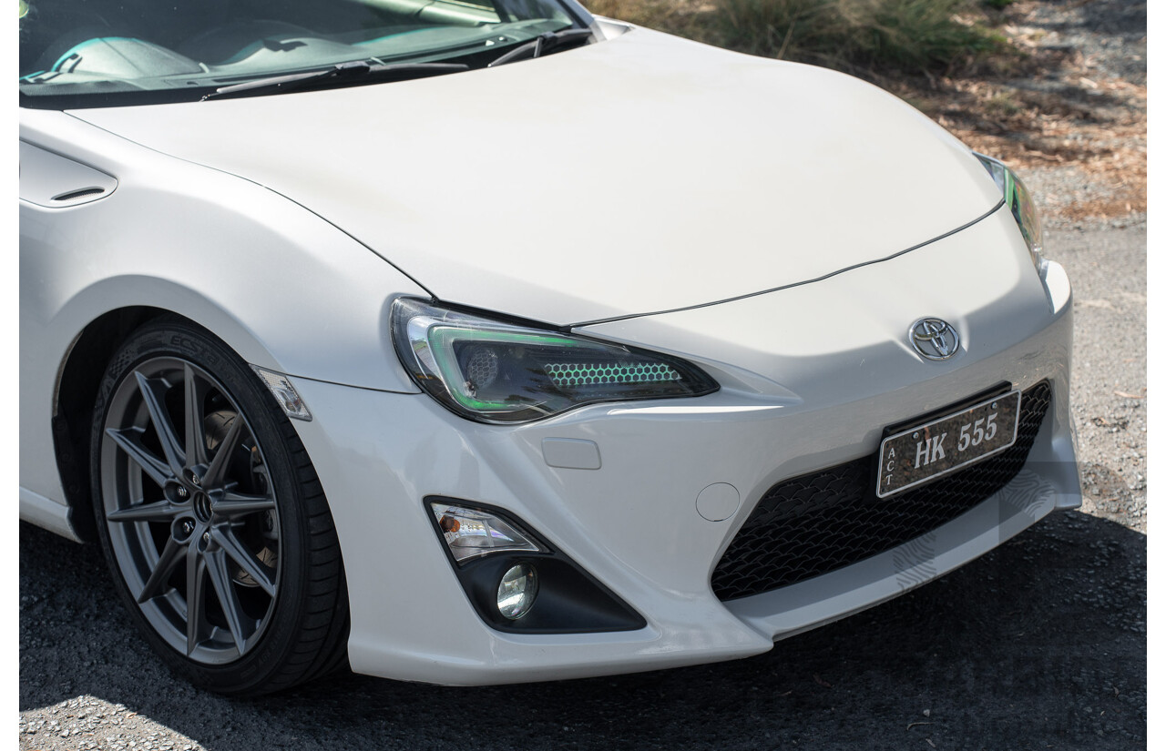 5/2013 Toyota 86 GTS ZN6 2d Coupe Pegasus White Metallic HKS Supercharged 2.0L - Modified