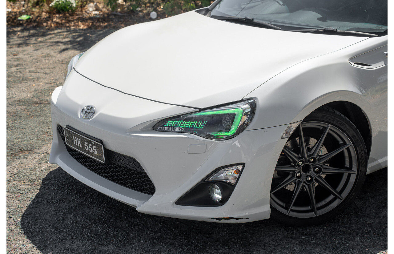 5/2013 Toyota 86 GTS ZN6 2d Coupe Pegasus White Metallic HKS Supercharged 2.0L - Modified