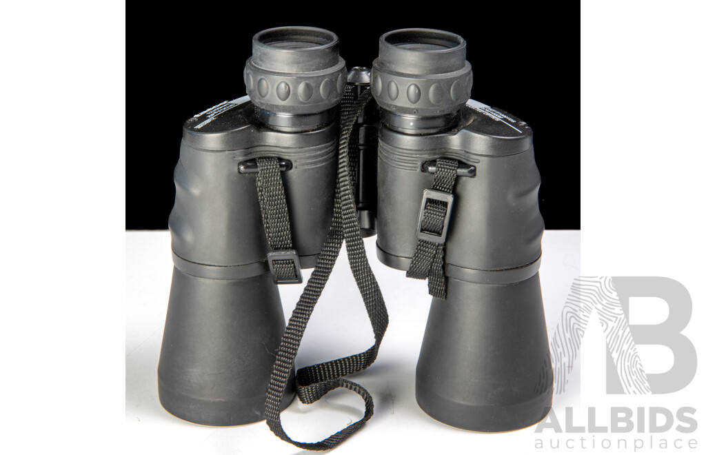 Pair Tasco Zip Focus, 12 X 50, 2012BRZ, Fully Coated Optics Binoculars in Carry Case