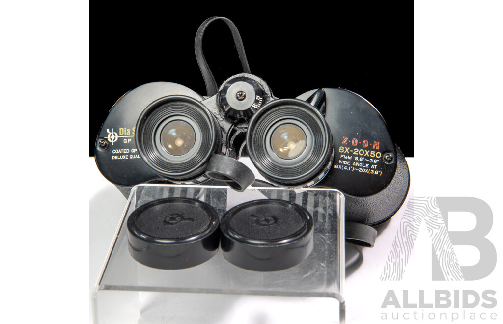 Pair Dai Stone GP 820, 8 X 20 X 50, Coated Optics Deluxe Quality, Binoculars in Carry Case