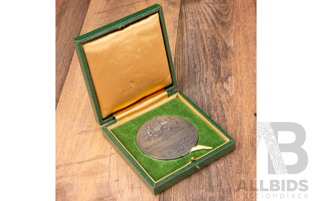 Medallion Presented to Sir Douglas Copland KBE, CMG by The Commonwealth Government Commemorating the Jubilee of the Commonwealth of Australia 1951