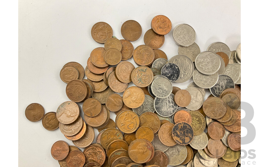 Collection of International Coins Including Thailand, Canada, Croatia, Ireland, New Caledonia, Euro, Czechoslovakia, Vietnam, Norway, Hong Kong, New Zealand, Australia - Approximately 2.2 Kilograms