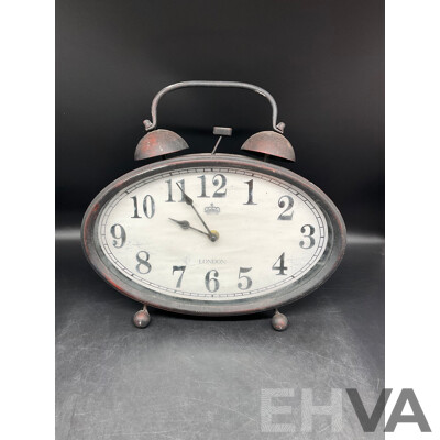 Assorted Clocks -  Oversize Fob Style Smiths Wall Clock Together with Two Wall Clocks - Lot of 3