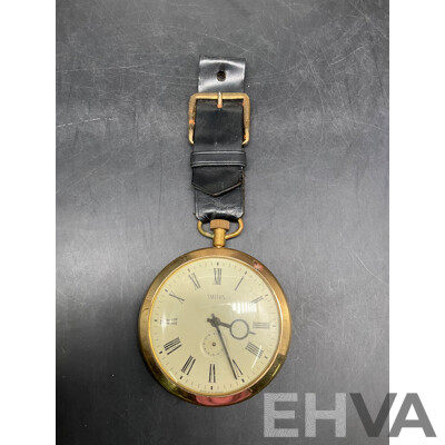Assorted Clocks -  Oversize Fob Style Smiths Wall Clock Together with Two Wall Clocks - Lot of 3