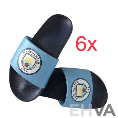 TEAM KICKS Manchester City Mens Slides Size US 9 - Lot of 6