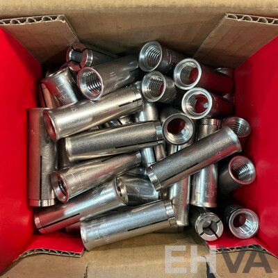 50 PCS HILTI Drop-in Anchor Flush Anchor HKD-SR M12x50 (247954) - Total in 2 Boxes  - ORP $1,290