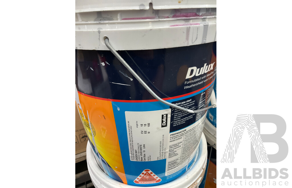 DULUX Weathershield Low Sheen Outdoor Paint - PREMIX (2021/2022) SELLEYS Adhesive Mechanical Fastener Grey - LOT of 5