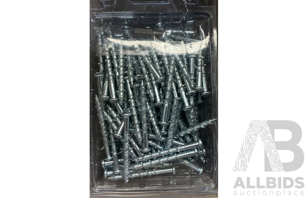 6x50mm Wall- Fix Anchors, Pan Head - Bulk Lot