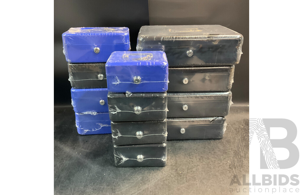 12x Lockable Cash Box in 3 Size