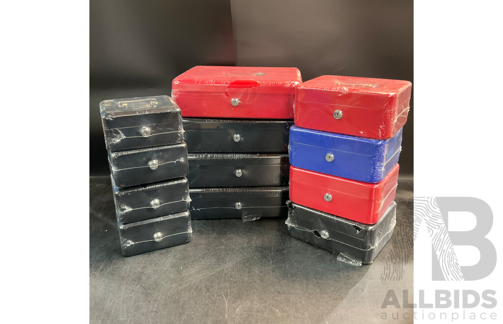 12x Lockable Cash Box in 3 Size