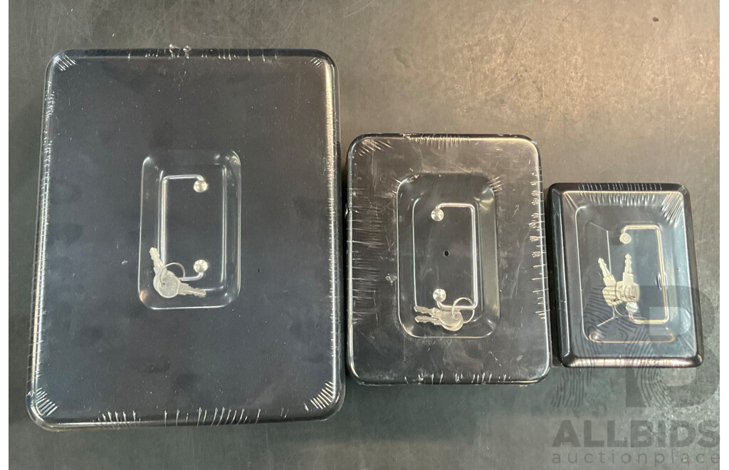 12x Lockable Cash Box in 3 Size