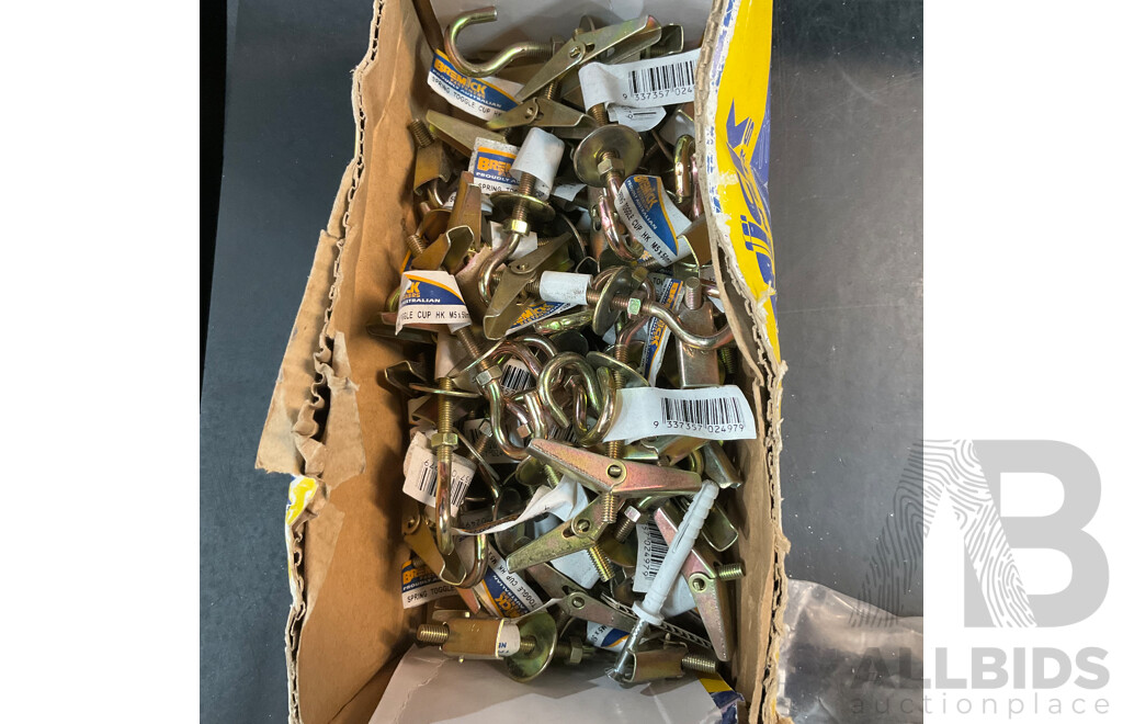 Bulk Lot of Self - Amalgamating Tape & German Type Hose Clamps & Spring Toggle Cup Hook & Cable Ties & More