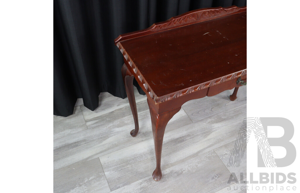 Mahogany Single Drawer Hall Table