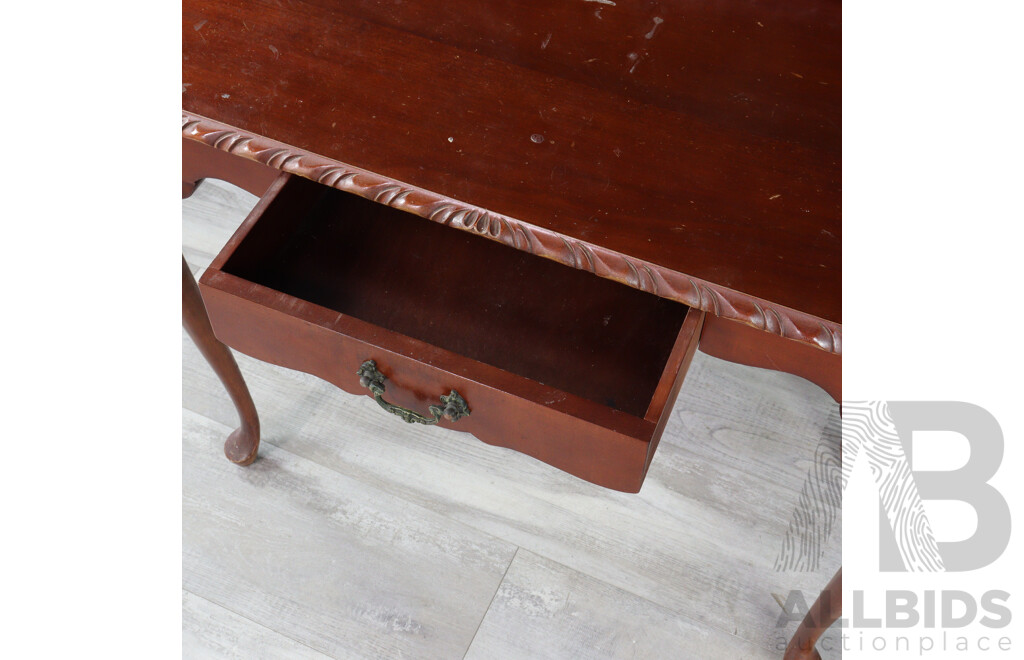 Mahogany Single Drawer Hall Table