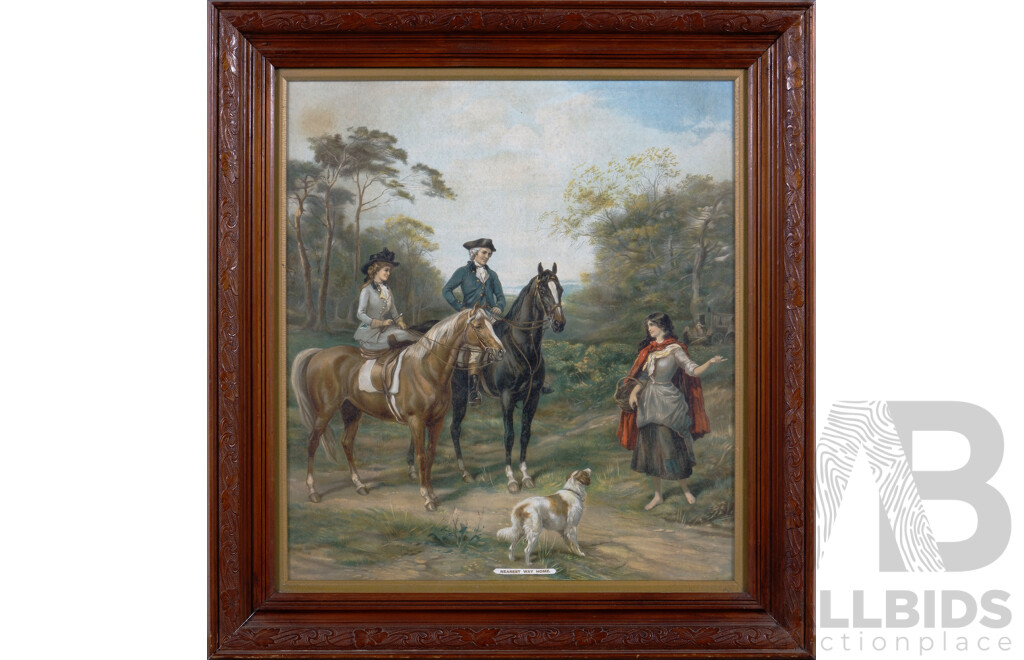 Heywood Hardy, (British, 1842-1933), Nearest Way Home, Lovely Vintage Colour Sectional Print of Original, 69 x 64 cm (frame)