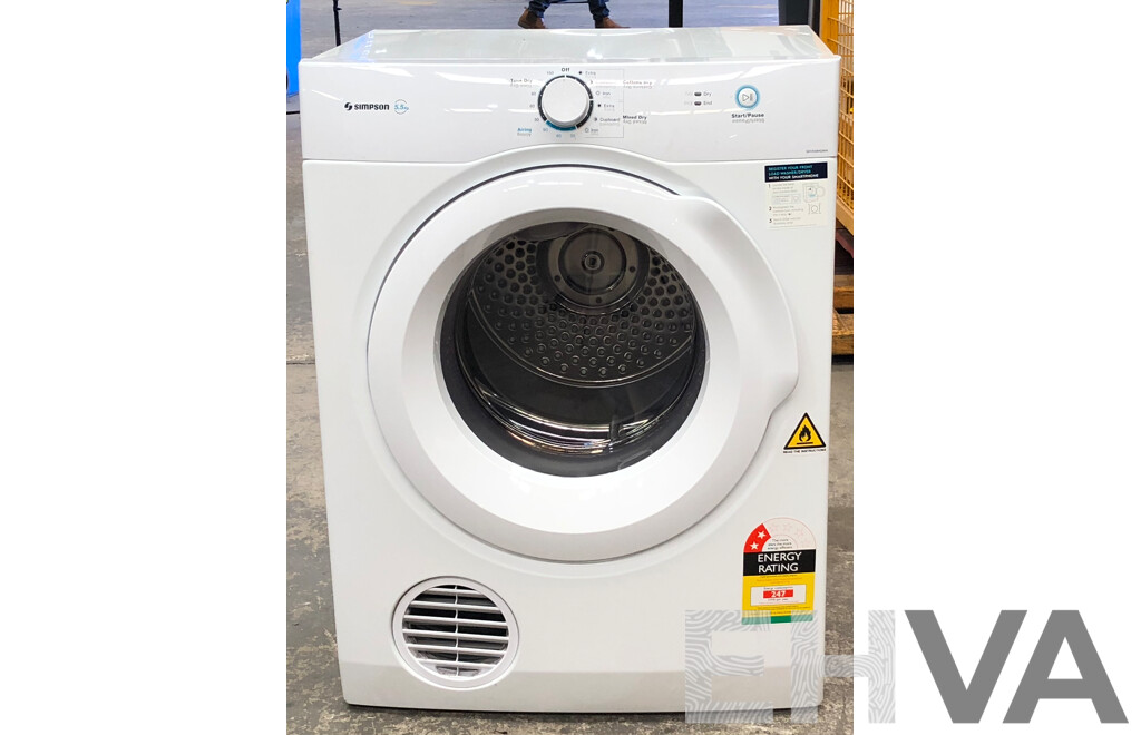 Simpson 5.5kg Front Loading Clothes Dryer