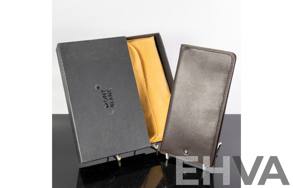 Mont Blanc Leather Collection Travel Wallet in Original Bag in Box