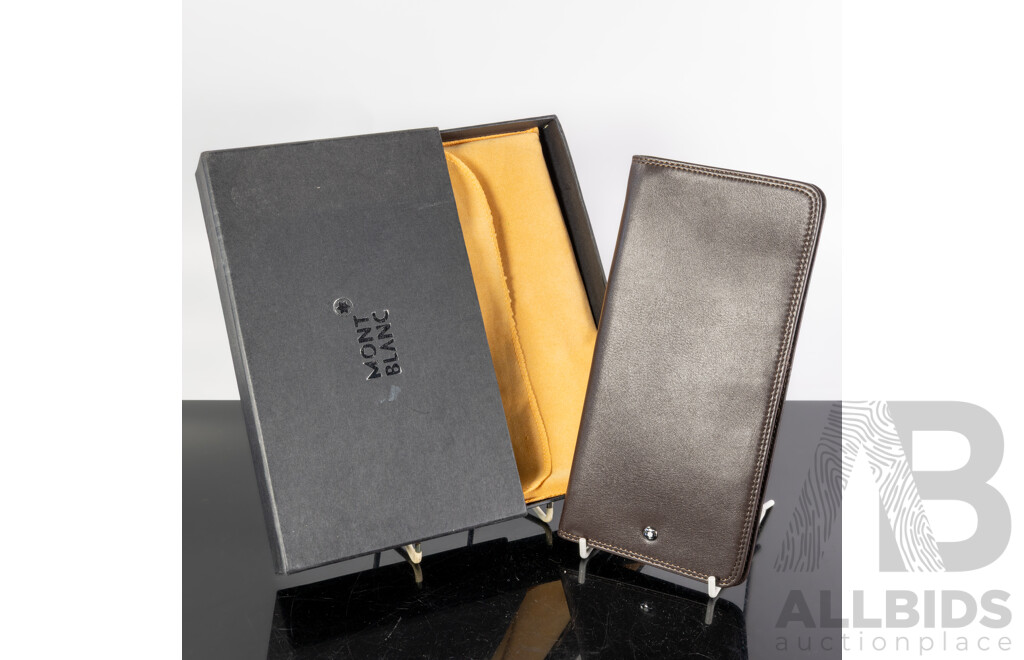 Mont Blanc Leather Collection Travel Wallet in Original Bag in Box