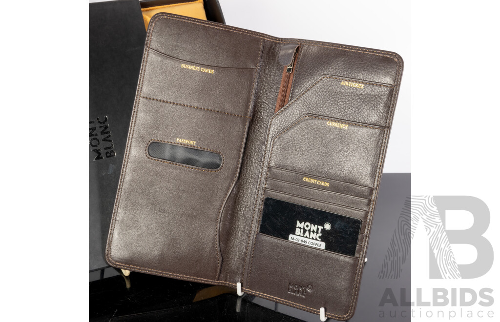 Mont Blanc Leather Collection Travel Wallet in Original Bag in Box