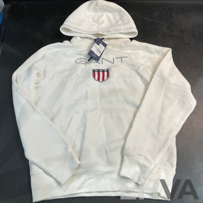 GANT White Shield Hoodie Size L/XL & EMPORIO ARMANI Pants Size XXL - Lot of 3