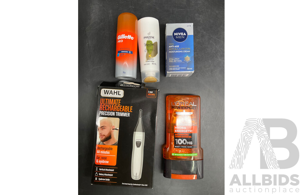 WAHL Trimmer and Men's Cosmetics - Lot of 5