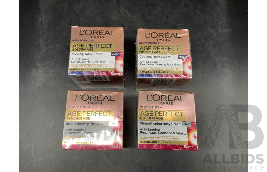 LOREAL Paris Age Perfect Golden Age Day and Night Creams - Lot of 4