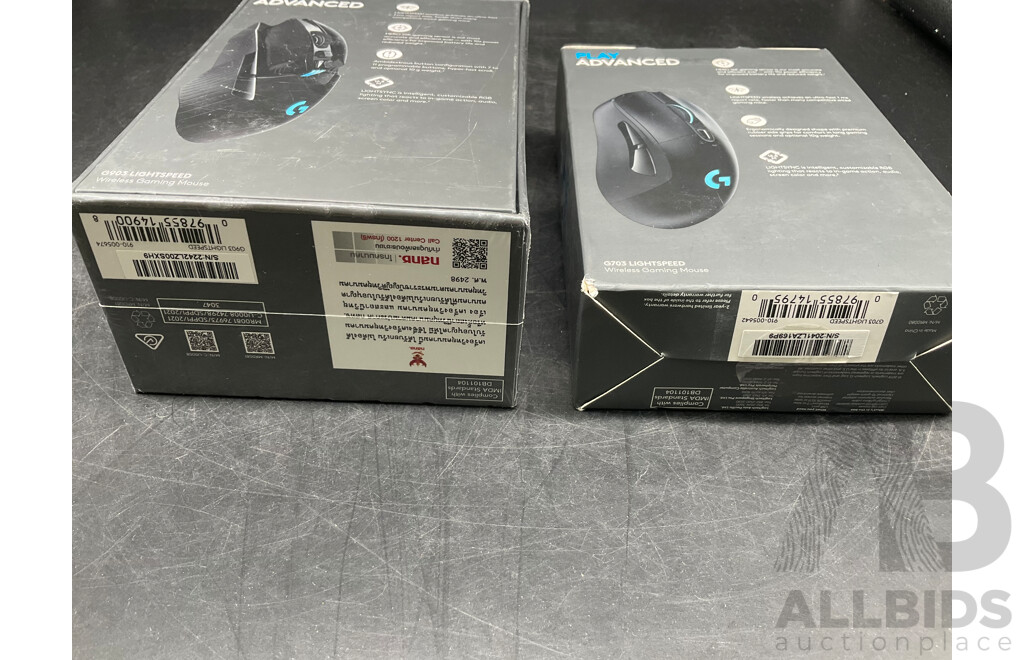 LOGITECH G903 and G703 Wireless Gaming Mouse - Lot of 2