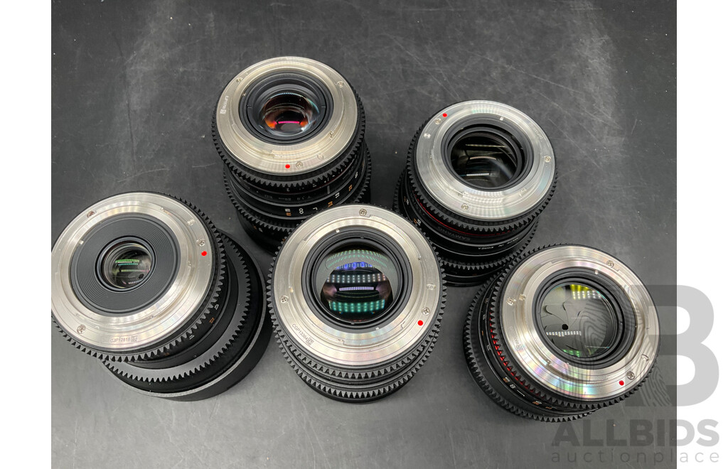 SAMYANG Lenses in Carry Case - Lot of 5