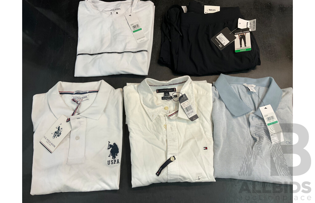 CALVIN KLEIN, TOMMY HILFIGER, RALPH LAUREN, 90 Degree Assorted Bundle Size L - Lot of 5