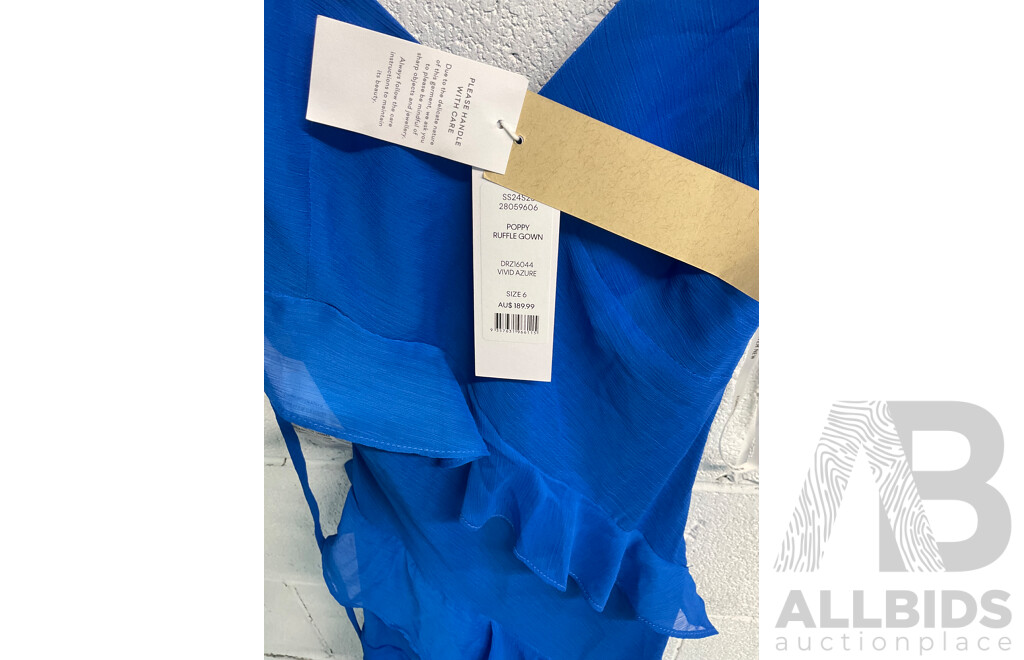 FOREVER NEW Size 6 Poppy Ruffle Gown Dress