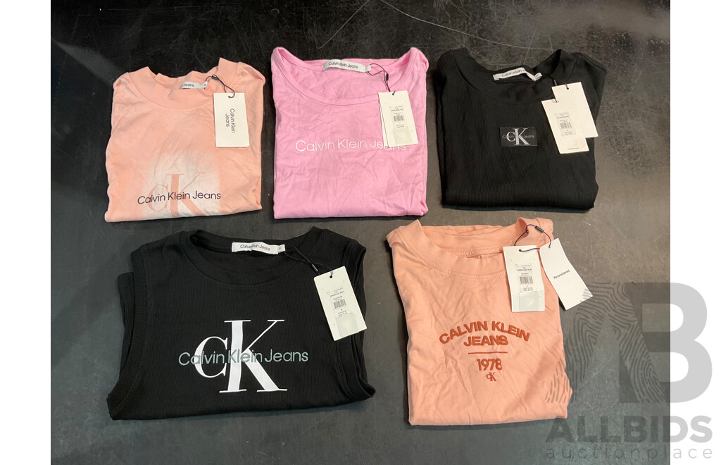 CALVIN KLEIN T-shirts Mix Sizing - Lot of 5