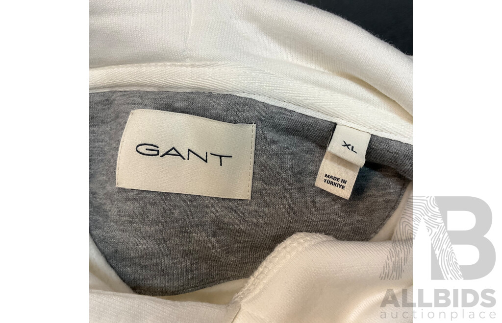 GANT White Shield Hoodie Size L/XL & EMPORIO ARMANI Pants Size XXL - Lot of 3