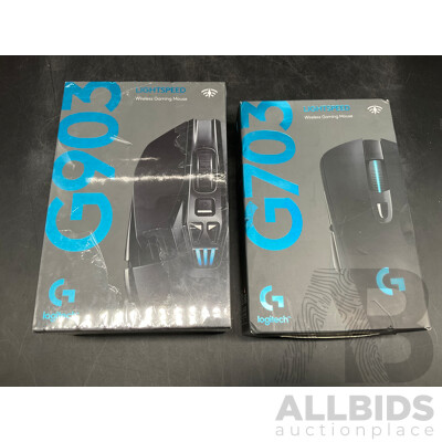 LOGITECH G903 and G703 Wireless Gaming Mouse - Lot of 2