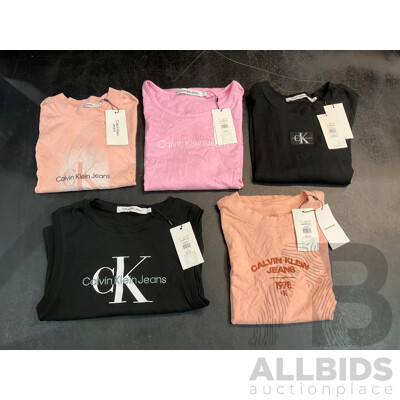 CALVIN KLEIN T-shirts Mix Sizing - Lot of 5