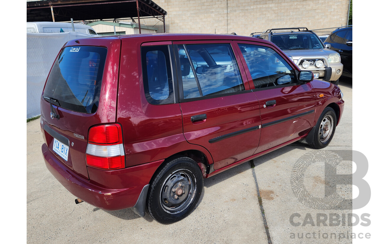 6/1998 Mazda 121 Metro  5d Hatchback Maroon 1.3L