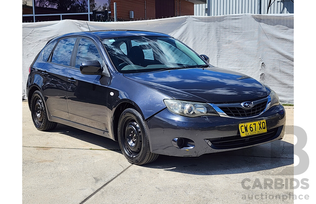 11/2007 Subaru Impreza R (awd) MY08 5d Hatchback Black 2.0L