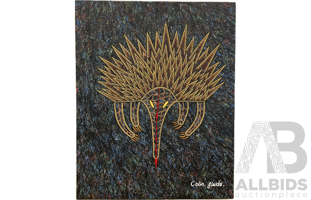 COLIN FIELDS, Hedgehog Artwork, Acrylic on Canvas (100x80cm)