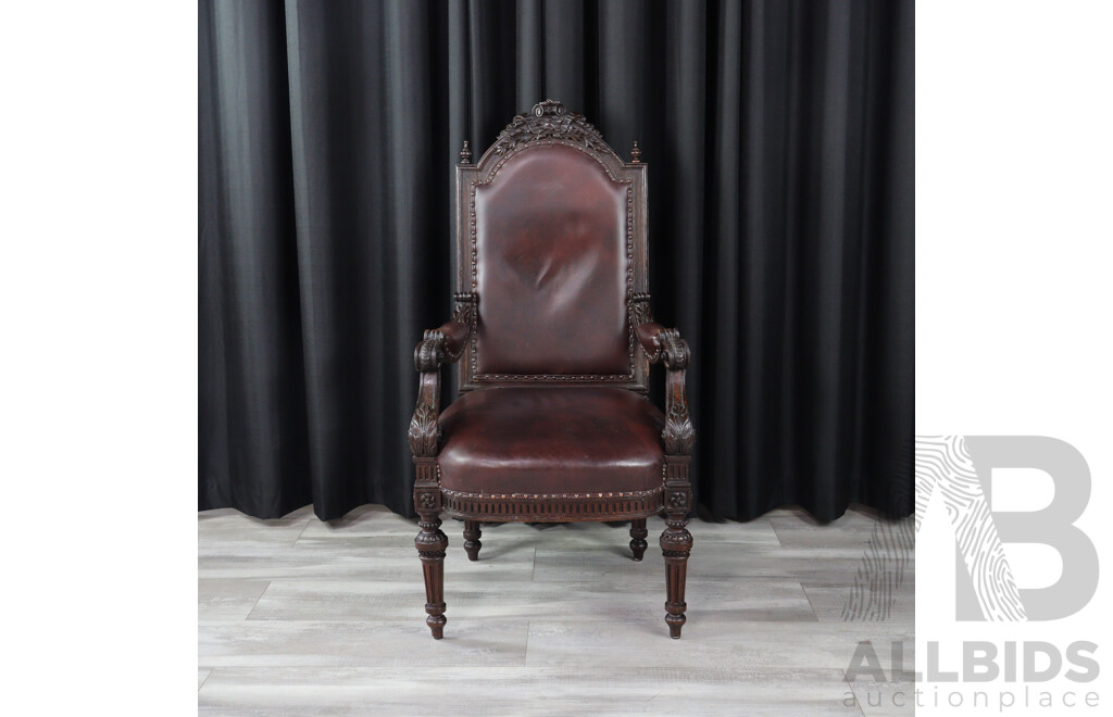 Georgian Oak Gentlemans Elbow Chair