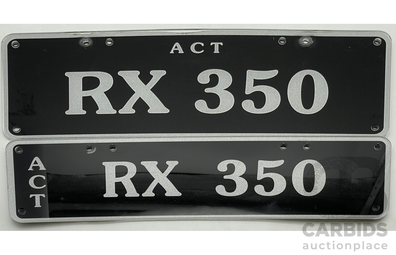 ACT 5-Character Number Plate - RX 350