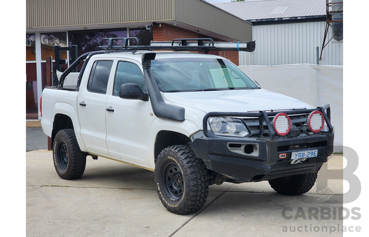 11/2011 Volkswagen Amarok Tdi400 (4x4) 2H MY12 Dual Cab Utility White 2.0L