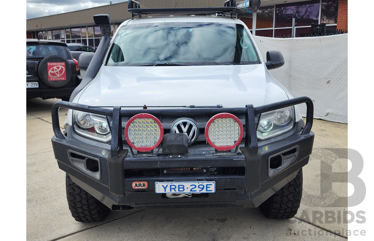 11/2011 Volkswagen Amarok Tdi400 (4x4) 2H MY12 Dual Cab Utility White 2.0L