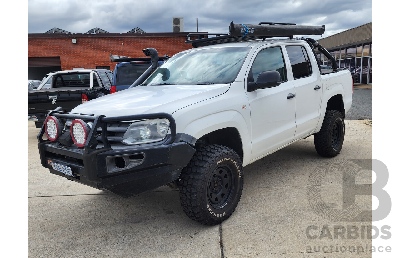 11/2011 Volkswagen Amarok Tdi400 (4x4) 2H MY12 Dual Cab Utility White 2.0L