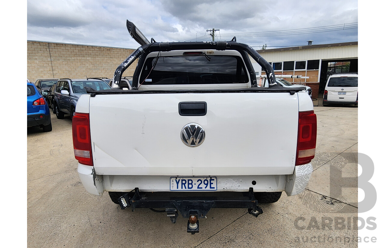 11/2011 Volkswagen Amarok Tdi400 (4x4) 2H MY12 Dual Cab Utility White 2.0L