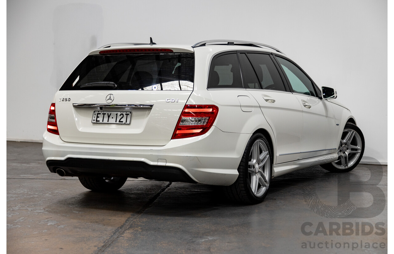 7/2011 Mercedes-Benz C250 CDI AMG Pack BE W204 MY11 4d Wagon Calcite White Turbo Diesel 2.1L