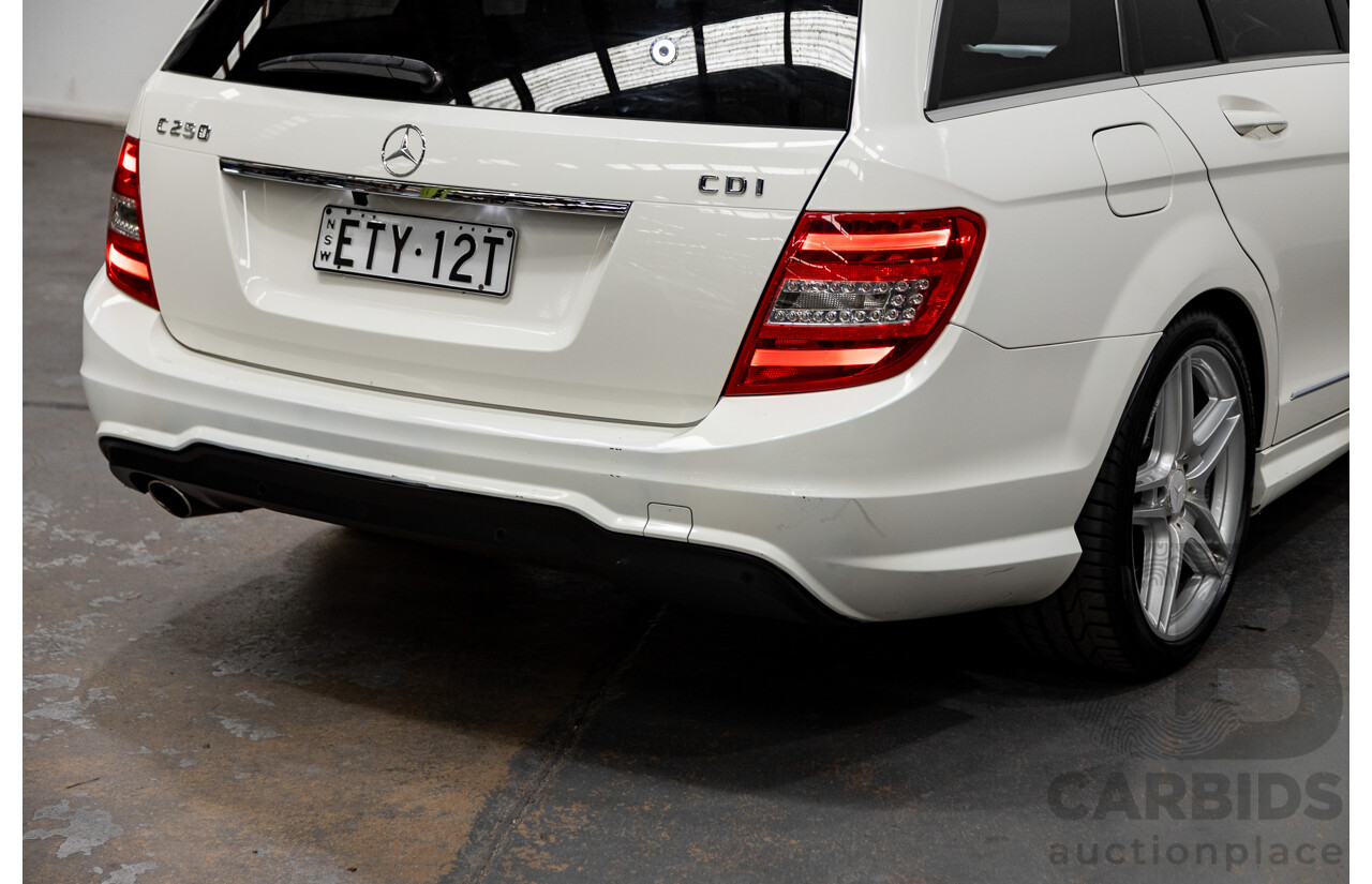 7/2011 Mercedes-Benz C250 CDI AMG Pack BE W204 MY11 4d Wagon Calcite White Turbo Diesel 2.1L