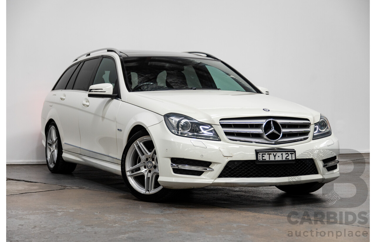 7/2011 Mercedes-Benz C250 CDI AMG Pack BE W204 MY11 4d Wagon Calcite White Turbo Diesel 2.1L